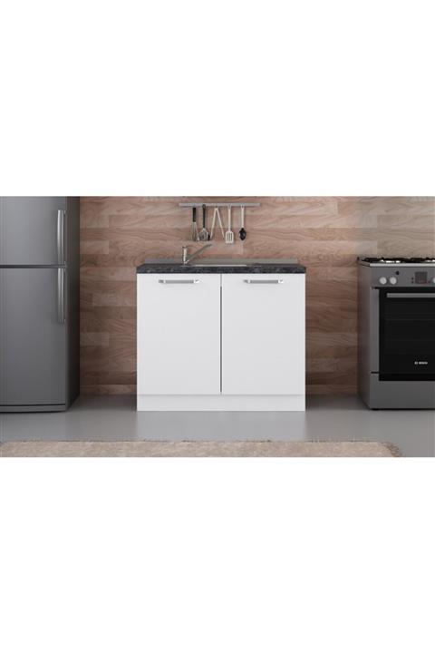 Minar 100 Cm Mutfak Dolabı Beyaz 100-b2-alt Modül