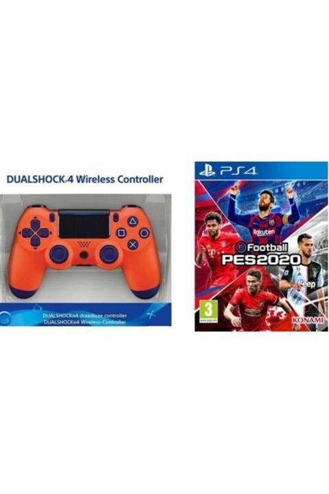 HavuzElektronik Ps4 Uyumlu Dualshock 4 V2 Yeni Nesil Oyun Kolu + Ps4 Pes 20 Türkçe Menü