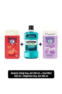 Le Petit Marseillais Lpm Akdeniz Çileği 250 Ml+listerine Cool Mint Hafif Tat 250 Ml+lpm Duş Jeli Böğürtlen 250 Ml