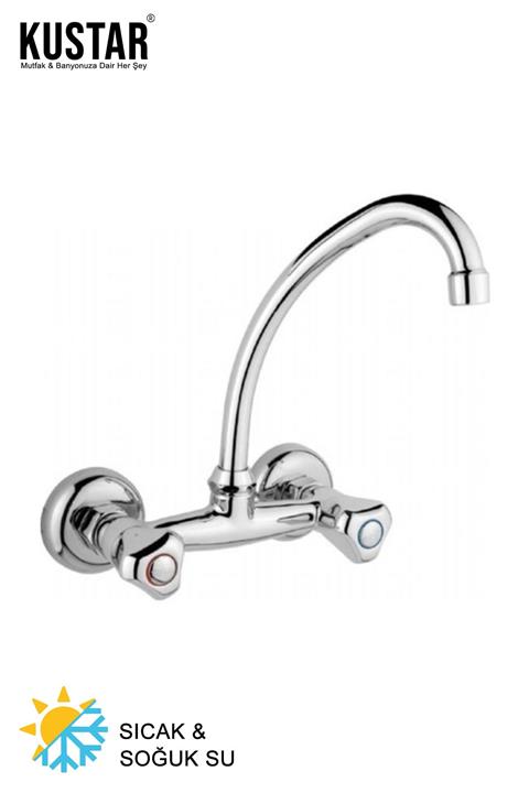 KUSTAR Osmanlı Klasik Mutfak Eviye Bataryası Uzun Boru