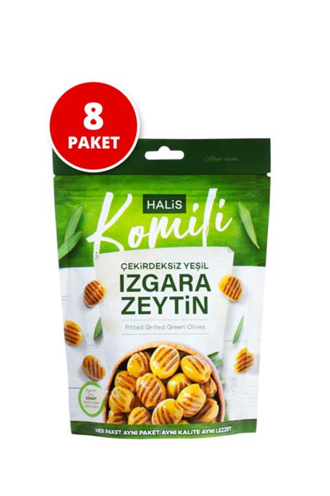 Komili Çekirdeksiz Izgara Yeşil Zeytin 8x170g