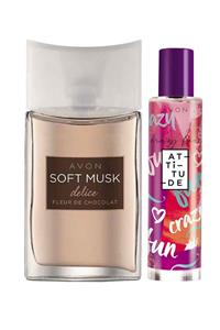 AVON Soft Musk Delice Edt 50 ml Kadın Parfüm+Attitude Crazy Fun Edt 50 ml Kadın Parfüm Seti 8681298708605