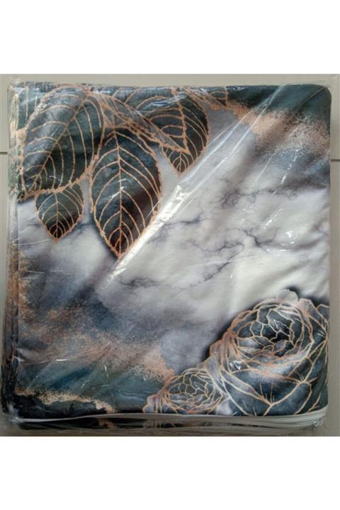 HALIÖRTÜSÜDESİNG Çift Tarafı Baskılı Yaprak Desenli Dijital Dekoratif 6'lü Kirlent Kılıfı