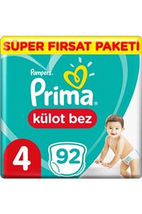 Prima Külot Bebek Bezi 4 Beden 92 Adet Maxi Süper Fırsat Paketi