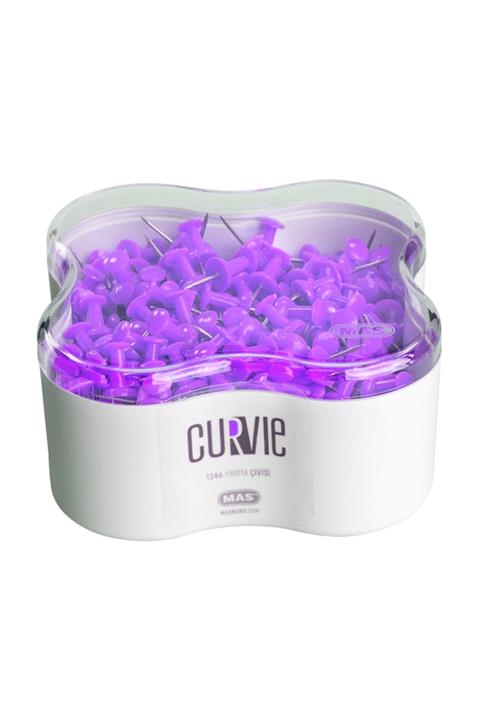 Mas Curvie Harita Çivisi 350 Adet Mor