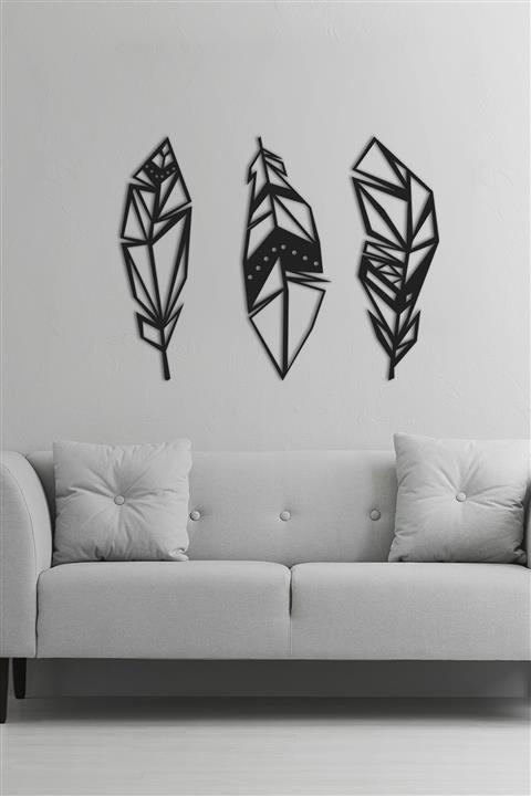 Northshire Geo Feathers - Dekoratif Metal Dekor Duvar Tablo - Duvar Süsü