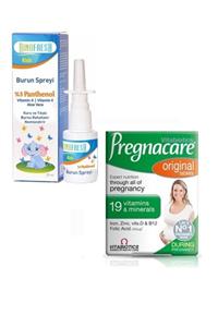 RINOFRESH Çocuklar Için Panthenol Burun Spreyi 20 Ml+ Pregnacare Hamileler Için 30 Tablet