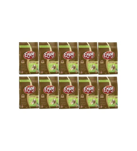 Enjoy Tavuk Etli Yetişkin Kedi Maması 1 Kg 10 Adet