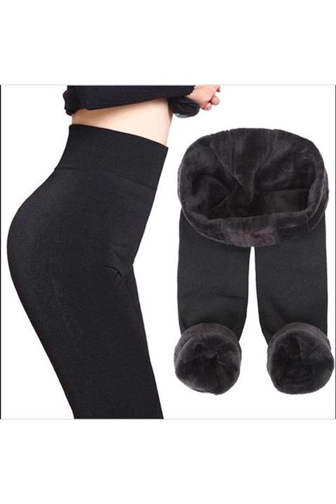 ATLANTİK Kadın Yüksek Bel Kışlık Termal Peluş Tayt