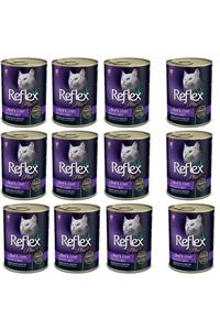 Reflex Plus Biftek Ve Ciğerli Et Parçacıklı Kedi Konservesi 400 gr 12'li Set