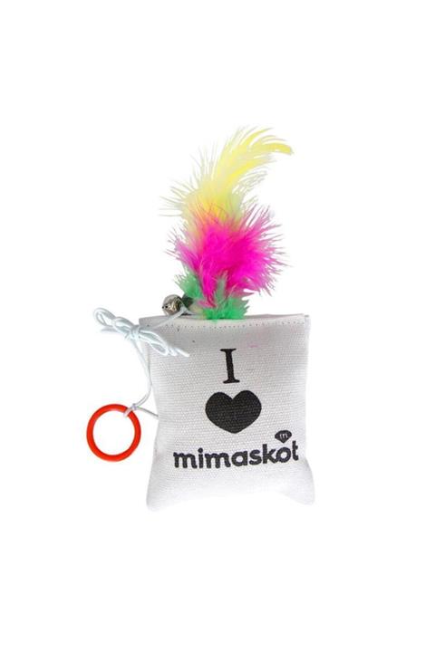 Eastland Tüylü Çıngıraklı Peluş Yastık Kedi Oyuncağı 8x9 cm