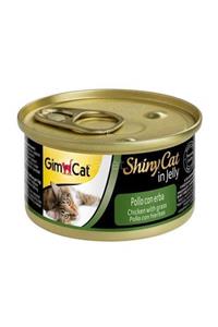 Gimcat Gimcat Shinycat Tavuklu Kedi Otlu Konserve 70 gr