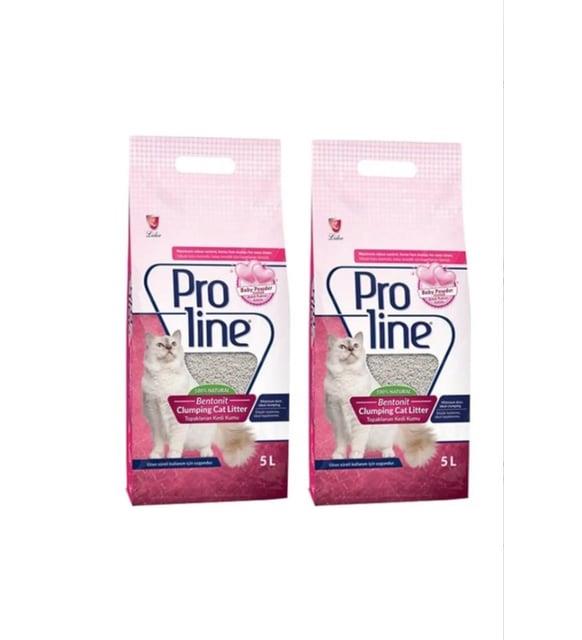 Pro Line Bebek Pudrası Kokulu Kedi Kumu 5 Lt X 2 Adet