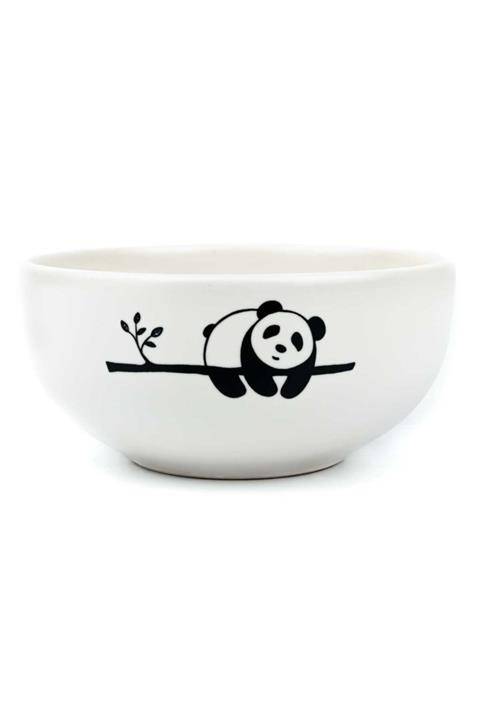 PALTO TASARIM Bambulu Panda Beyaz Seramik Kase