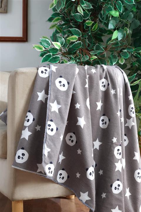 LadyModa %100 Pamuklu Bebek Battaniyesi Panda