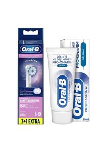 OralB Diş Fırçası Yedek Başlığı Sensitive Clean 3+1 Ve Professional Diş Eti Ve Diş Minesi Pr