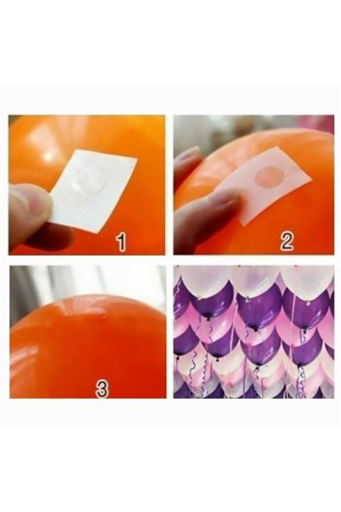 Ada Party Balon Yapıştırma Bandı Çift Taraflı 100 Adet (1,2 Cm)