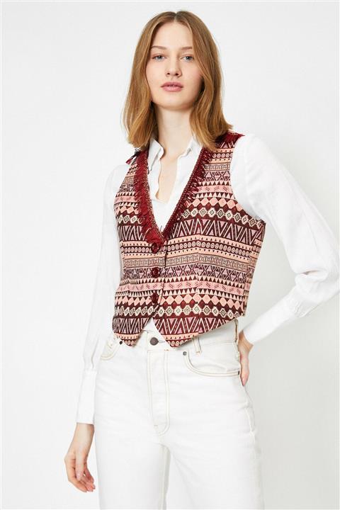 Koton Kadın Bordo Vests 0YAK53202EW