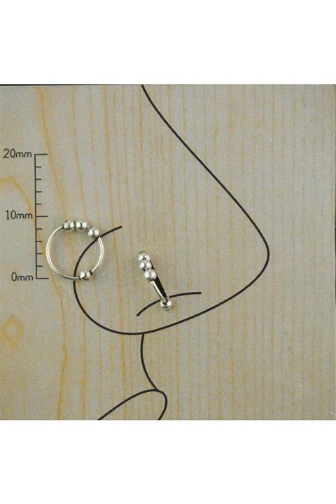 TAKIDAN Üç Top Halka 925 Ayar Gümüş Hızma