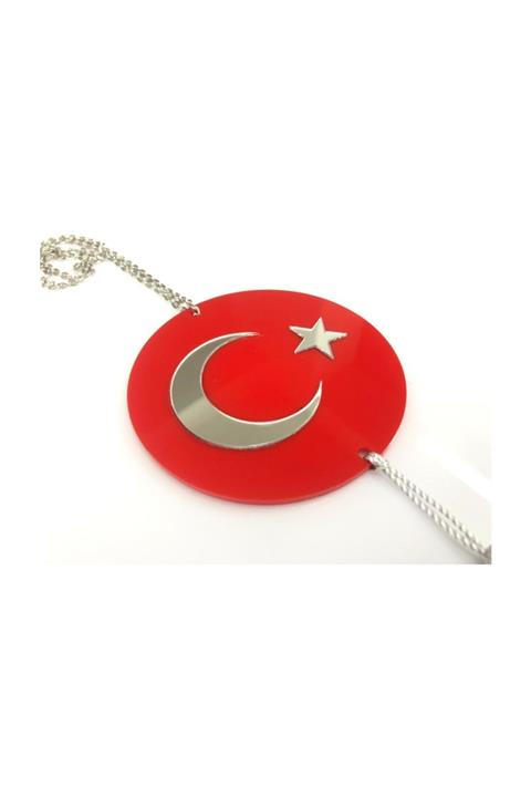 3D Light Türk Bayrağı Pleksi Dikiz Aynası Süsü