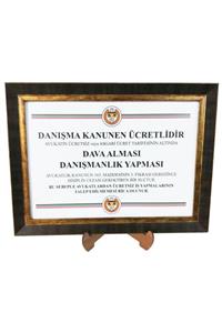 Kaya Avukat Danışma Ücreti Tabelası 25x35 Cm 3 Adet (mahkeme Dava Icra Avukat Dosyaları Için)