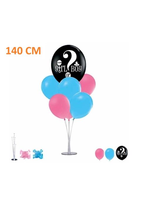 PartiVar 140 Cm Cinsiyet Partisi Balonlu Konfetili Balon Standı 140 Cm