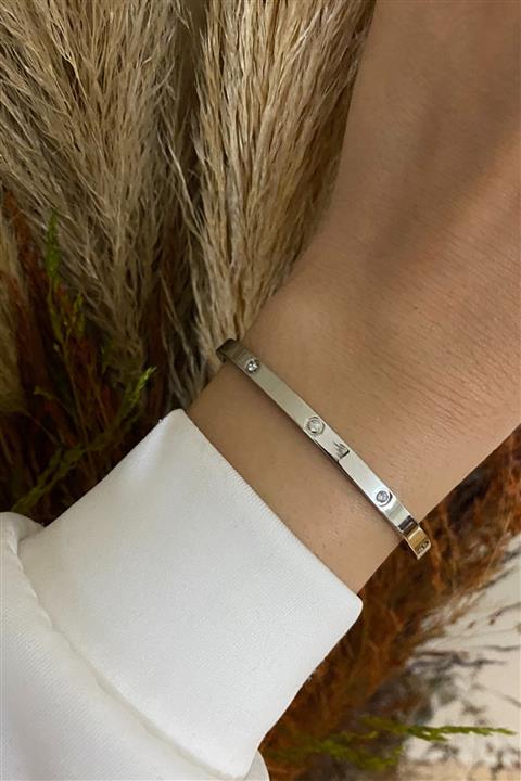 Ambeliza Accessory Çelik Ince Taşlı Gümüş Cartier