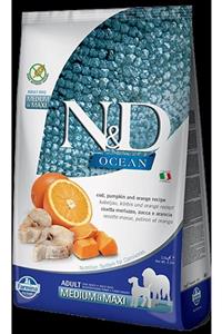 N&D Medium - Maxi Tahılsız Ringa Balıklı Ve Portakallı Yetişkin Köpek Maması - 12 kg