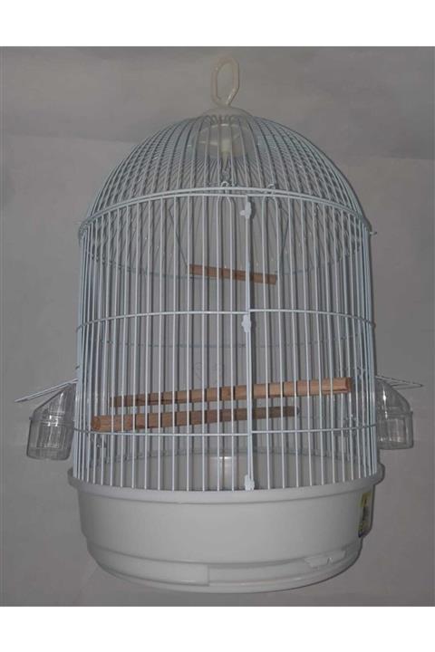 EuroGold Gebze Petshop Silindir Kafes Beyaz 34 X55 Cm