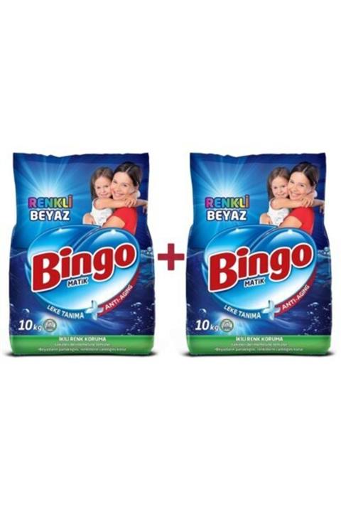 Bingo Automat 10 Kg Renkli Beyaz X 2 Adet
