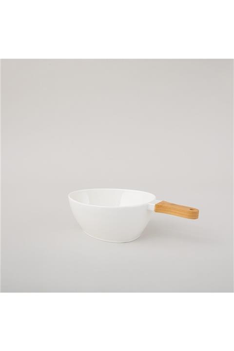 Chakra Felicity Bambu Saplı Büyük Boy Servis Kasesi 31x16 Cm