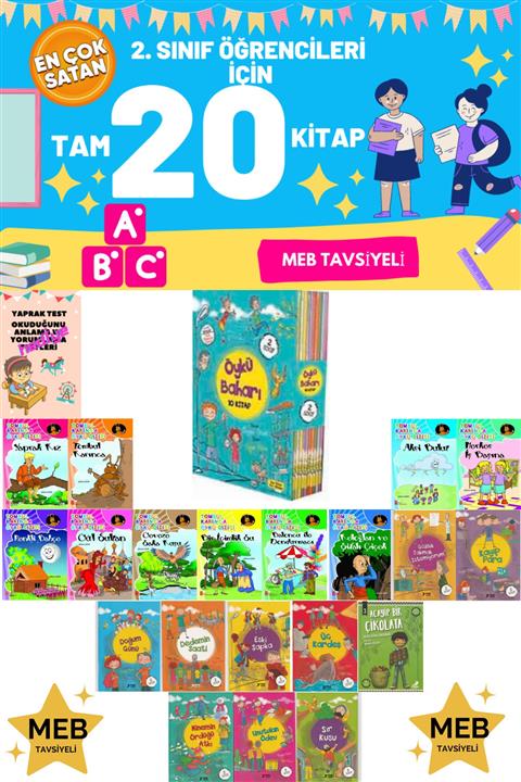 Yuva Yayınları 2. Sınıf Öğrencileri Için Okumayı Sevdiren Ve Geliştiren Rengarenk Tam 20 Kitap Tonguç Tudem