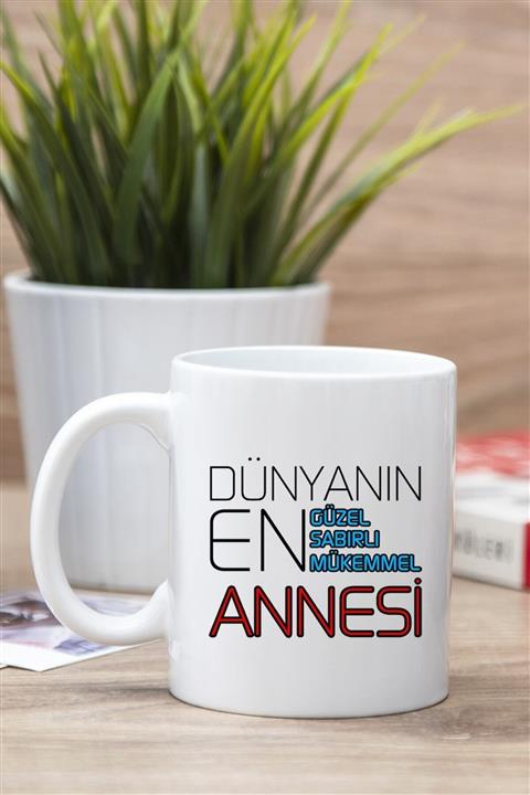 Hediyedukkani Beyaz Dünyanın En Iyi Annesi Baskılı Kupa Bardak