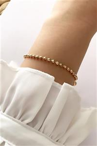 Çlk Accessories Özel Seri Gold Ince Disco Topu Bileklik Trbilek7568 B34003