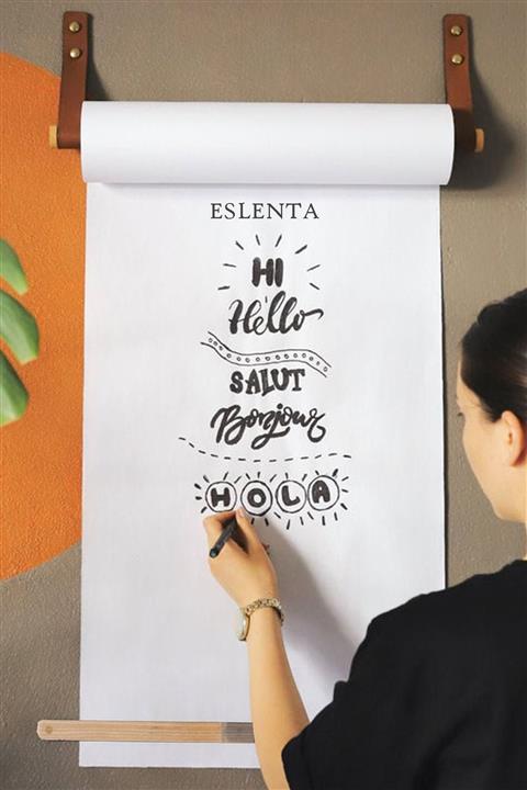 ESLENTA Duvara Monte Beyaz Rulo Çizim Ve Boyama Kağıdı