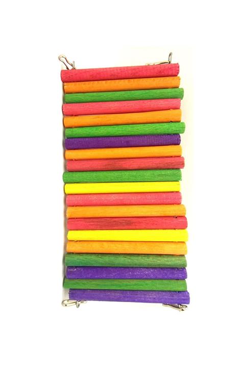 SM Pet Renkli Tahta Hamster Merdiveni 20*10cm