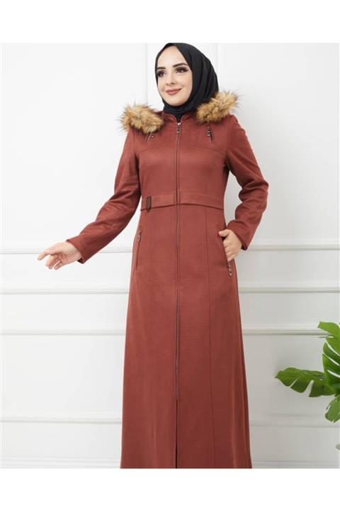 Gizala Sıvama Kumaş Süet Pardesü