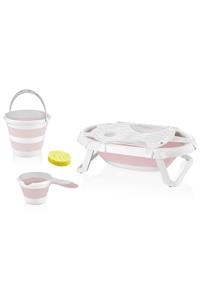 Babyjem Katlanabilen Bebek Banyo Küvet Seti 596 Pembe