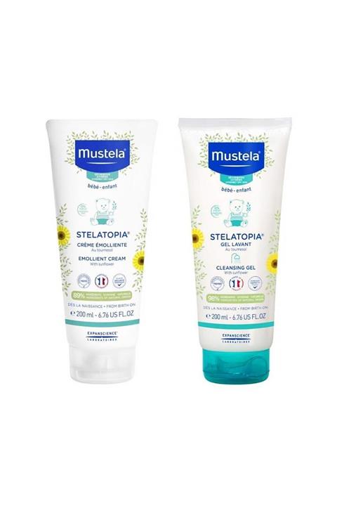 Mustela Stelatopia Emollient Balm + Stelatopia Cleansing Gel