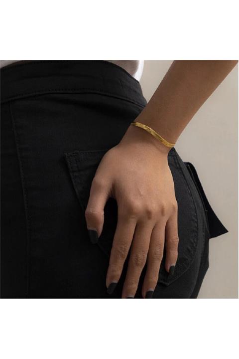 Loca Collection Italyan Çelik Bileklik Gold Renk Unısex