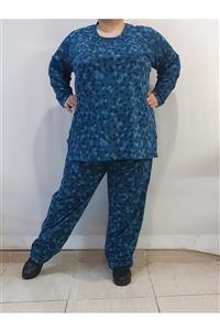 Mertcan Butik Desenli Alt Üst Penye Viskon Pijama Takımı