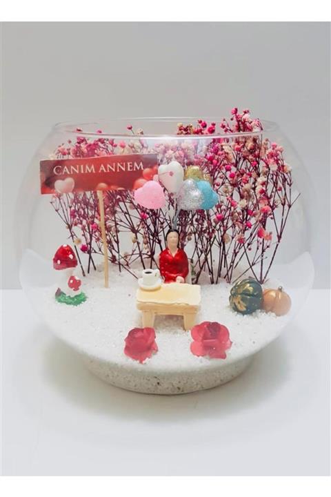 maya sanat Teraryum Canım Annem Küre Fanus 2
