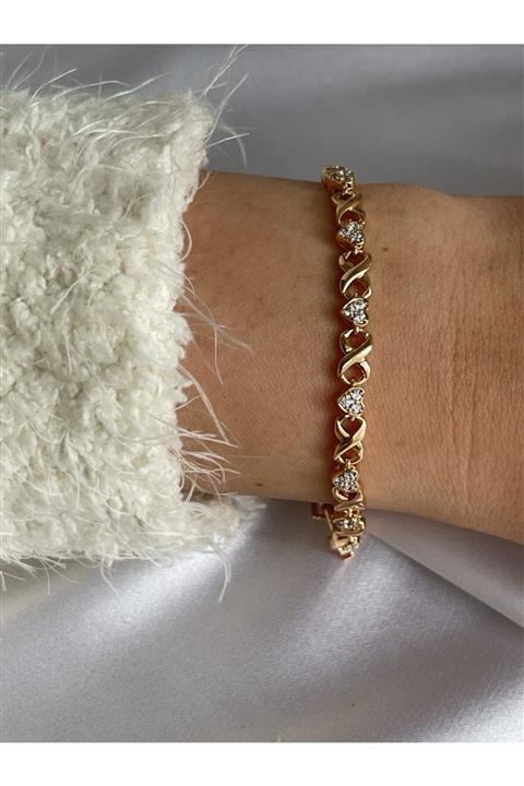 SAJA JEWELRY Çelik Sonsuzluk Ve Kalp Figürlü Bileklik