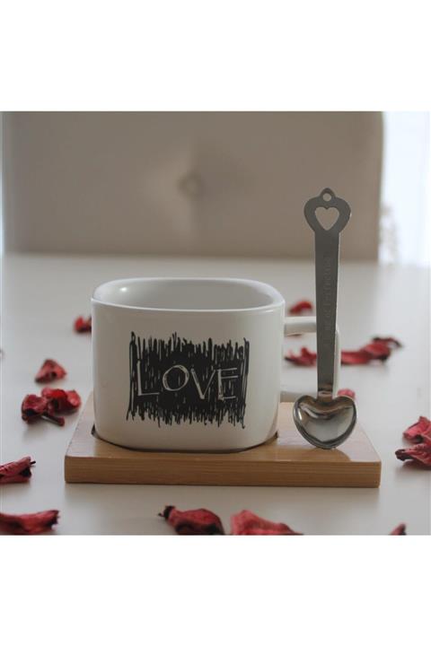 teiracollection Love Mıknatıs Kaşıklı Kahve Fincanı 200 Ml