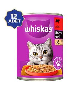 Whiskas Biftekli Konserve Kedi Maması 400 Gr X 12 Adet