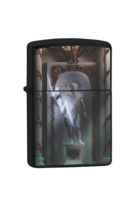 Noon Collection Zeus Figürlü Siyah Çakmak Nn6197-02