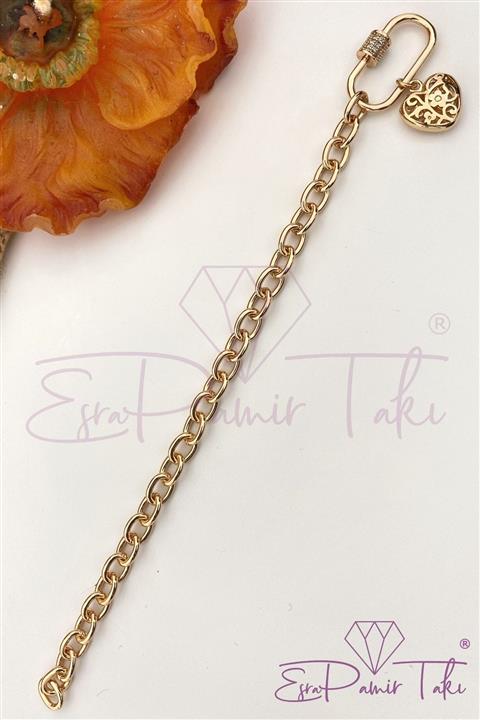 Esra Pamir Gold Rose Renk Zirkon Taşlı Çelik Bileklik