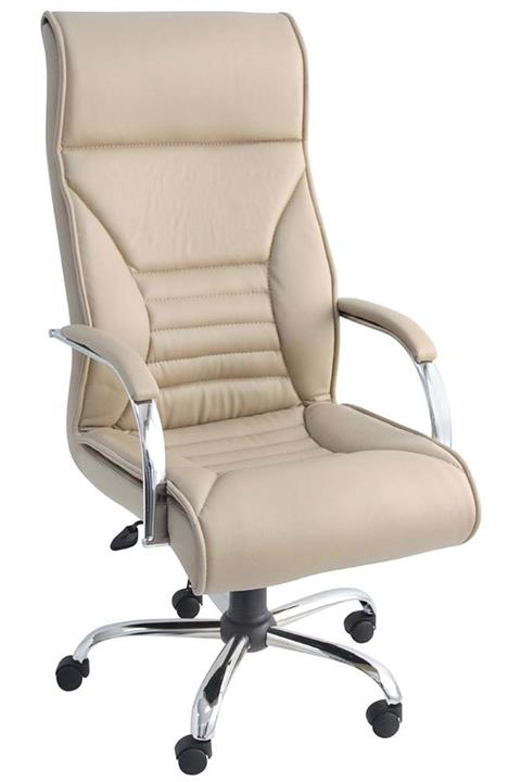 Uzay Ofis Tuana Müdür Koltuğu Krom - Krem