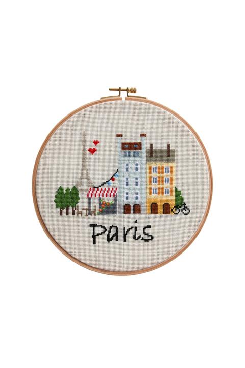 BOYNER EVDE Gh045 23 Cm Paris Baskılı Bej Duvar Panosu