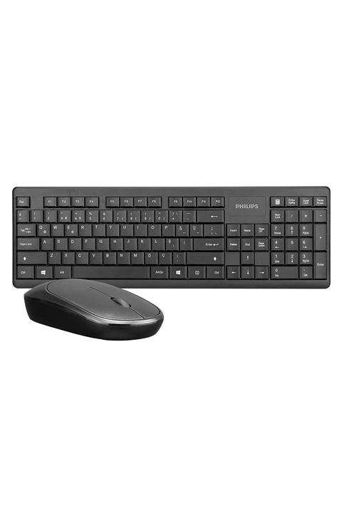 Philips Spt6314s Siyah Kablosuz Klavye Mouse Set Türkçe Q 1200dpi